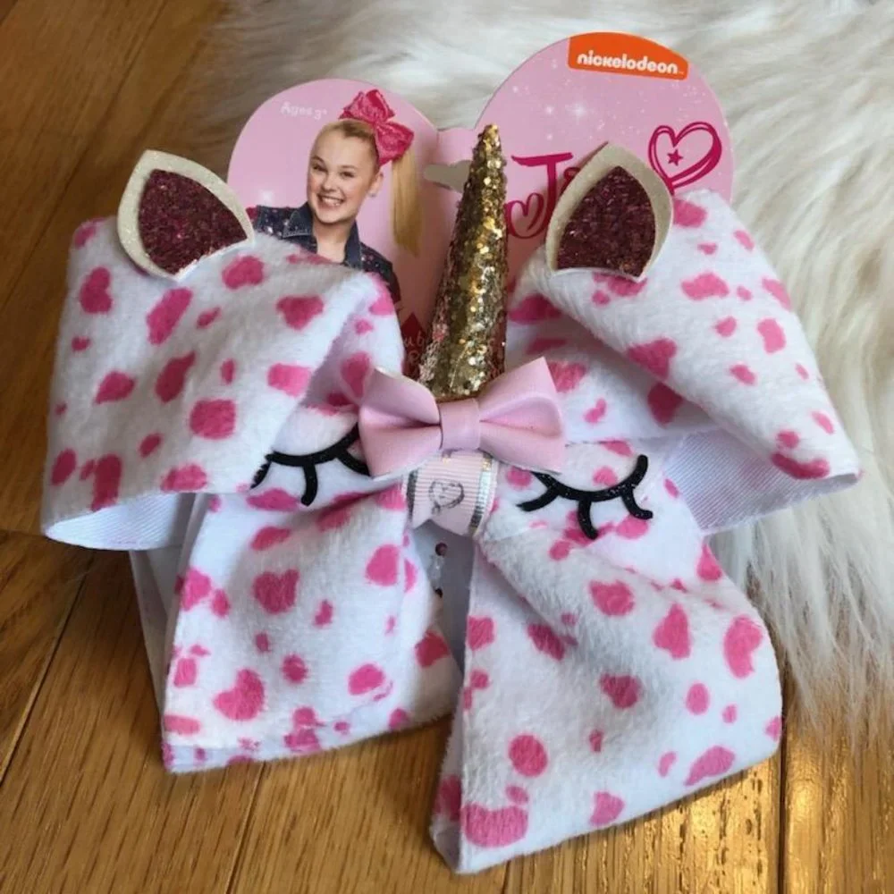 JoJo Siwa Set of 2 Large Unicorn Themed Bows